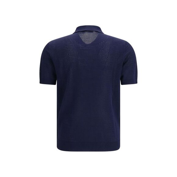 Roberto Collina Blue Cotton Polo Men's Shirt